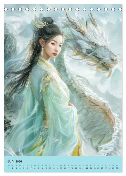 Produktbild: Grazi&ouml;se asiatische Frauen - Asienstil (Tischkalender 2026 DIN A5 hoch), CALVENDO Monatskalender