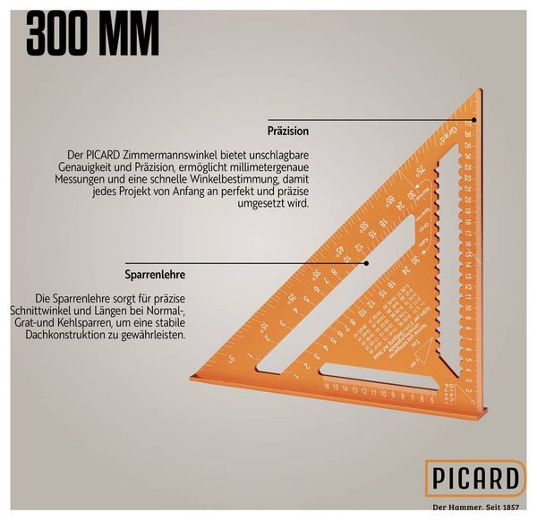 Produktbild: Picard 0071520-180 Zimmermannswinkel 90&deg;