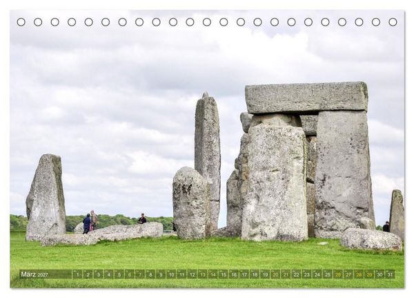 Produktbild: Geheimnisvolles Stonehenge (Tischkalender 2027 DIN A5 quer), CALVENDO Monatskalender