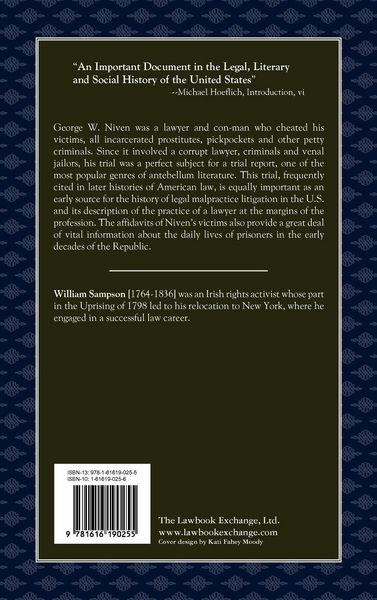 Produktbild: The Case of Geoge W. Niven, Esq.