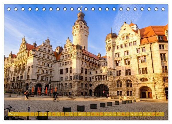 Produktbild: Ein Blick auf Leipzig (Tischkalender 2027 DIN A5 quer), CALVENDO Monatskalender
