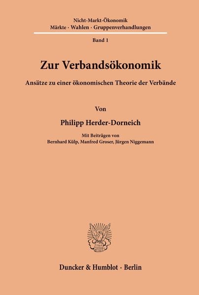 Produktbild: Zur Verbands&ouml;konomik.