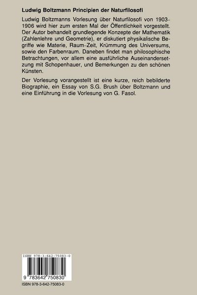 Produktbild: Ludwig Boltzmann Principien der Naturfilosofi