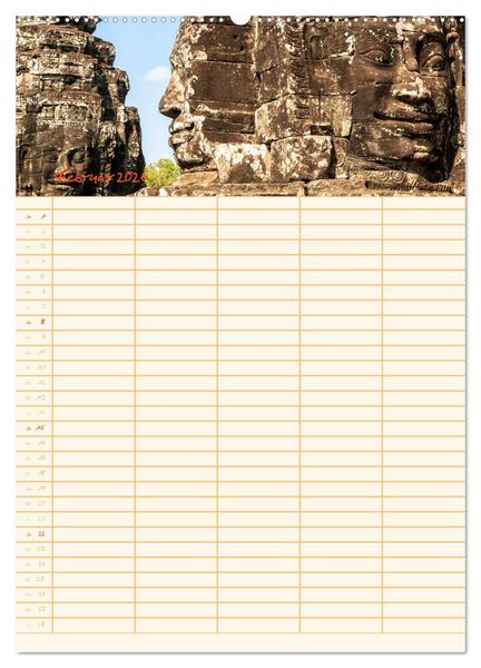 Produktbild: EXOTISCHES S&Uuml;DOSTASIEN - Familienplaner 2026 (Wandkalender 2026 DIN A2 hoch), CALVENDO Monatskalender