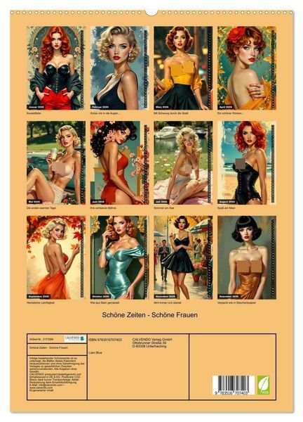Produktbild: Sch&ouml;ne Zeiten - Sch&ouml;ne Frauen (hochwertiger Premium Wandkalender 2026 DIN A2 hoch), Kunstdruck in Hochglanz