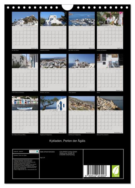 Produktbild: Kykladen, Perlen der &Auml;g&auml;is (Wandkalender 2026 DIN A4 hoch), CALVENDO Monatskalender