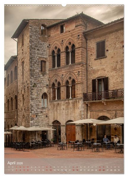 Produktbild: San Gimignano - Stadt der T&uuml;rme (hochwertiger Premium Wandkalender 2026 DIN A2 hoch), Kunstdruck in Hochglanz