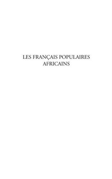 Produktbild: Les francais populaires africains - fran
