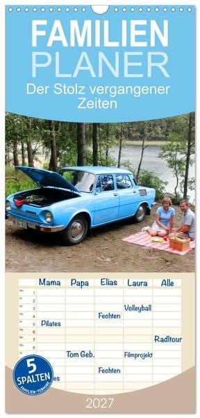 Produktbild: Familienplaner 2027 - Der Stolz vergangener Zeiten mit 5 Spalten (Wandkalender, 21 x 45 cm) CALVENDO