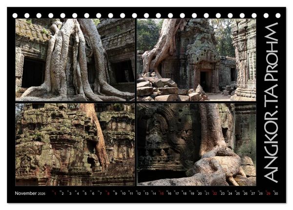 Produktbild: Kambodscha - Highlights aus Asien 2026 (Tischkalender 2026 DIN A5 quer), CALVENDO Monatskalender