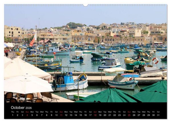 Produktbild: Malta Pearl of the Mediterranean (High Quality Premium Wall Calendar 2026 DIN A2 landscape),CALVENDO 12 Month Wall Calendar