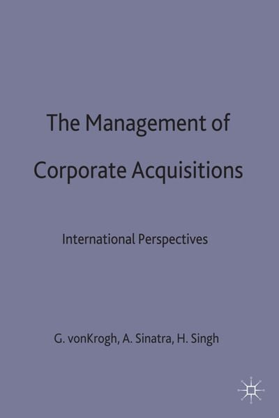 Produktbild: The Management of Corporate Acquisitions