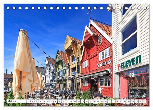Produktbild: Sommer in Stavanger vom Frankfurter Taxifahrer Petrus Bodenstaff (Tischkalender 2026 DIN A5 quer), CALVENDO Monatskalender