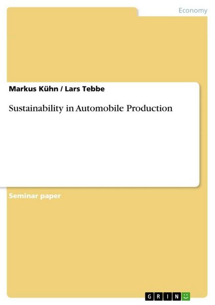 Produktbild: Sustainability in Automobile Production