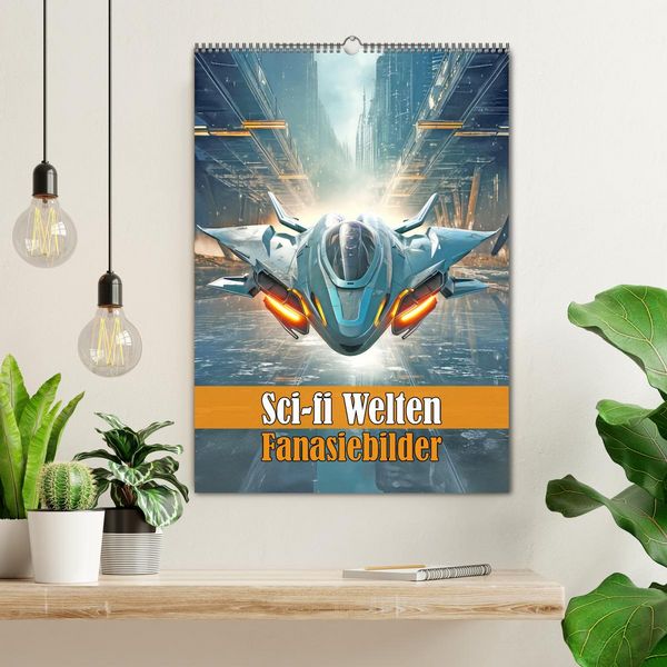 Produktbild: Sci-fi Welten - Fantasiebilder (Wandkalender 2026 DIN A2 hoch), CALVENDO Monatskalender