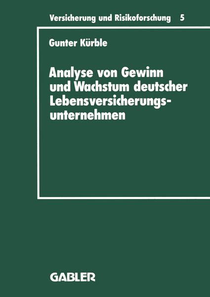 Produktbild: Analyse von Gewinn und Wachstum deutscher Lebensversicherungsunternehmen