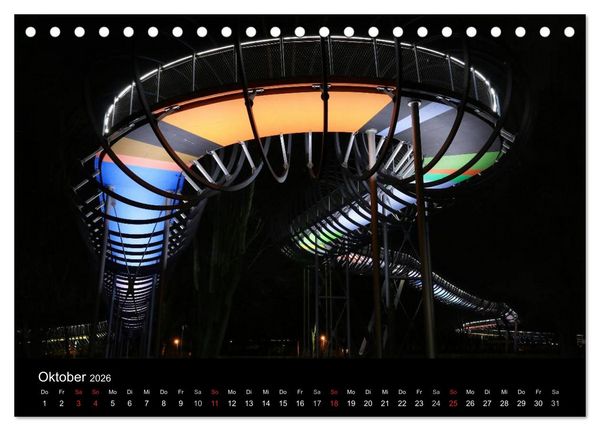 Produktbild: Wenn es Nacht wird im Ruhrgebiet (Tischkalender 2026 DIN A5 quer), CALVENDO Monatskalender