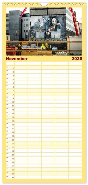 Produktbild: Familienplaner 2026 - W&auml;nde sprechen B&auml;nde mit 5 Spalten (Wandkalender, 21 x 45 cm) CALVENDO