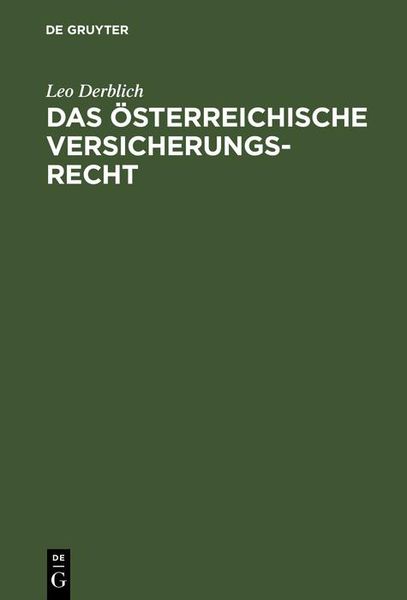 Produktbild: Das &ouml;sterreichische Versicherungsrecht