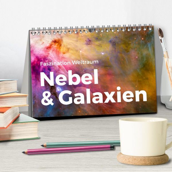 Produktbild: Nebel & Galaxien - Faszination Weltraum (Tischkalender 2026 DIN A5 quer), CALVENDO Monatskalender