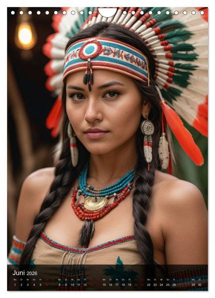 Produktbild: Native American Girls (Wandkalender 2026 DIN A4 hoch), CALVENDO Monatskalender