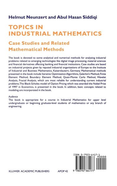 Produktbild: Topics in Industrial Mathematics