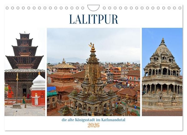 Produktbild: LALITPUR, die alte K&ouml;nigsstadt (Wandkalender 2026 DIN A4 quer), CALVENDO Monatskalender
