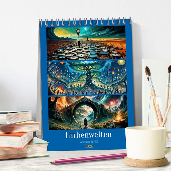 Produktbild: Farbenwelten (Tischkalender 2026 DIN A5 hoch), CALVENDO Monatskalender