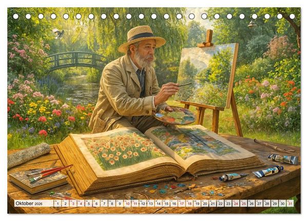 Produktbild: Magische Welt der B&uuml;cher - Fantastische Abenteuer zwischen den Seiten (Tischkalender 2026 DIN A5 quer), CALVENDO Monatskalender