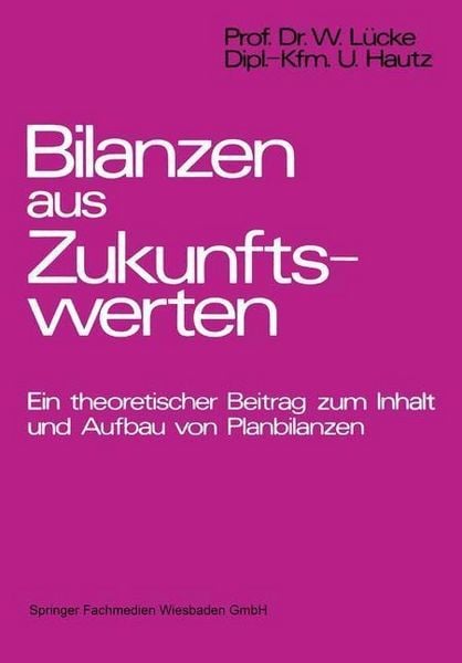 Produktbild: Bilanzen aus Zukunftswerten