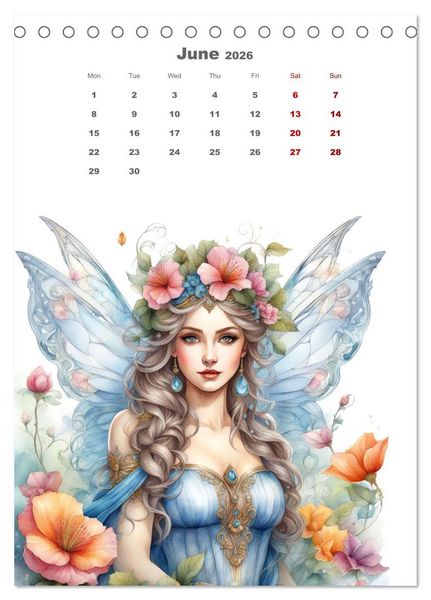 Produktbild: The fairies (Desk Calendar 2026 DIN A5 portrait), CALVENDO 12 Month DeskCalendar