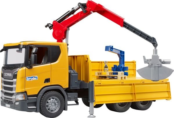 Produktbild: bruder 03551 Scania Super 560R Baustellen-LKW Kran und 2 Paletten