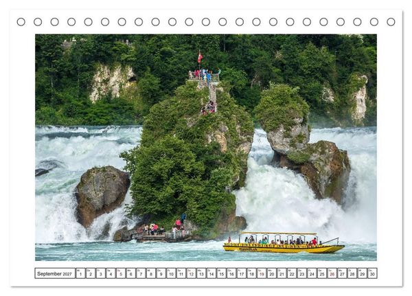 Produktbild: Rheinfall in Schaffhausen - Ein Naturschauspiel (Tischkalender 2027 DIN A5 quer), CALVENDO Monatskalender