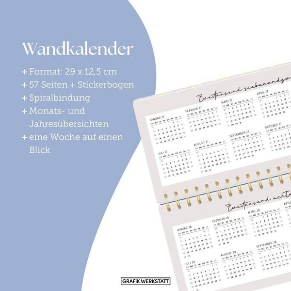 Produktbild: Wochenplaner 2027 Mein Jahr 2027 (mit Kalendarium)
