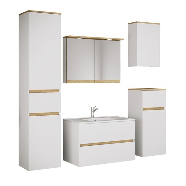 Produktbild: 6 tlg. Badm&ouml;bel-Set mit Waschbecken Cosila-I 61 cm