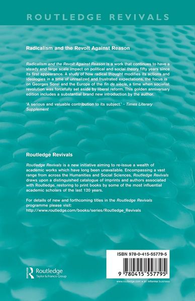 Produktbild: Radicalism and the Revolt Against Reason (Routledge Revivals)