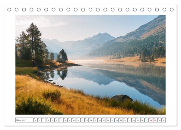 Produktbild: ALPEN Sehnsucht (Tischkalender 2027 DIN A5 quer), CALVENDO Monatskalender