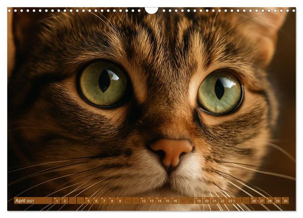 Produktbild: Katzenblicke &ndash; Eleganz und Anmut (Wandkalender 2027 DIN A3 quer), CALVENDO Monatskalender