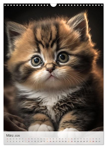 Produktbild: S&uuml;&szlig;e Katzenkinder (Wandkalender 2026 DIN A3 hoch), CALVENDO Monatskalender