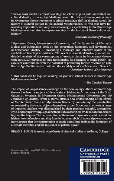 Produktbild: Mycenaean Greece, Mediterranean Commerce, and the Formation of Identity
