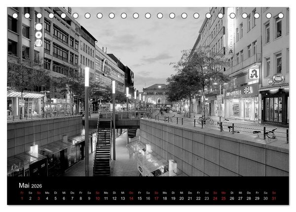 Produktbild: Hannover Monochrome Impressionen (Tischkalender 2026 DIN A5 quer), CALVENDO Monatskalender
