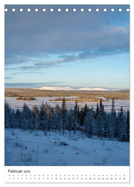 Produktbild: Winter in Lappland - Bezaubernde Sch&ouml;nheit (Tischkalender 2026 DIN A5 hoch), CALVENDO Monatskalender
