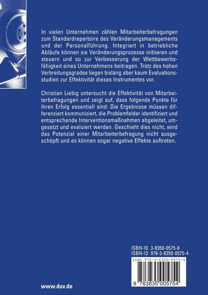 Produktbild: Mitarbeiterbefragungen als Interventionsinstrument