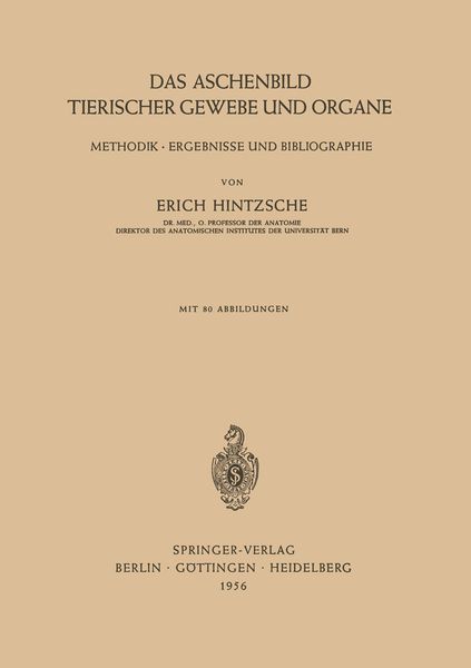 Produktbild: Das Aschenbild Tierischer Gewebe und Organe