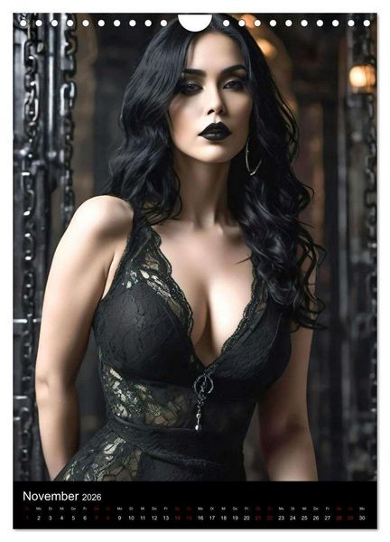 Produktbild: Wundersch&ouml;ne Gothic Divas (Wandkalender 2026 DIN A4 hoch), CALVENDO Monatskalender