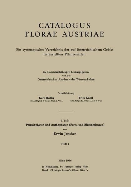 Produktbild: I. Teil: Pteridophyten und Anthophyten (Farne und Bl&uuml;tenpflanzen)