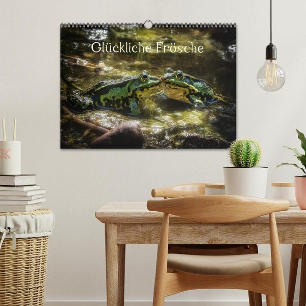 Produktbild: Gl&uuml;ckliche Fr&ouml;sche (Wandkalender 2026 DIN A3 quer), CALVENDO Monatskalender