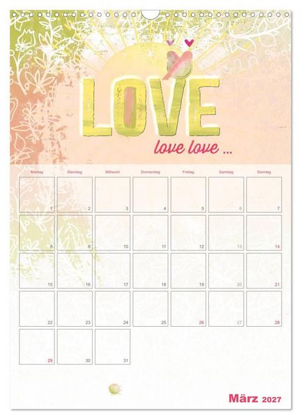 Produktbild: Liebe macht gl&uuml;cklich (Wandkalender 2027 DIN A3 hoch), CALVENDO Monatskalender