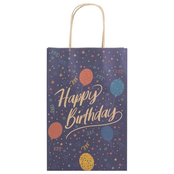 Produktbild: Idena Geschenktasche Happy Birthday Luftballon 18x27x10cm