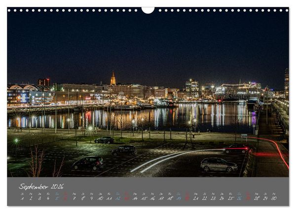 Produktbild: So sch&ouml;n ist Kiel im Dunkeln (Wandkalender 2026 DIN A3 quer), CALVENDO Monatskalender